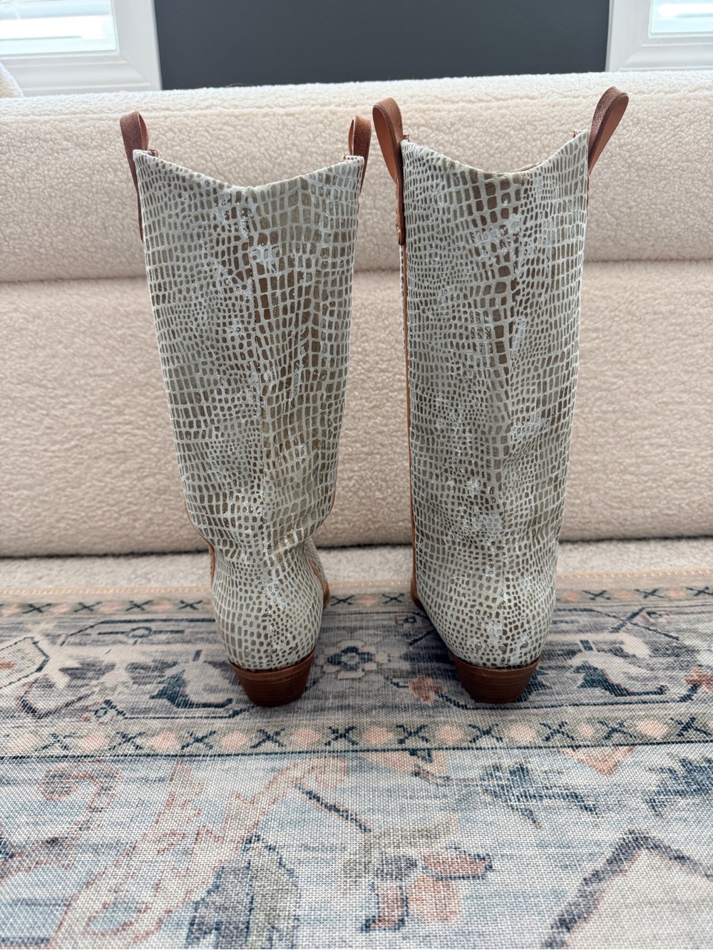 Free People - WE THE FREE Montage Tall White Croc Boot - Picture 3 of 8